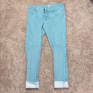CAbi Turquoise Capri Jeans